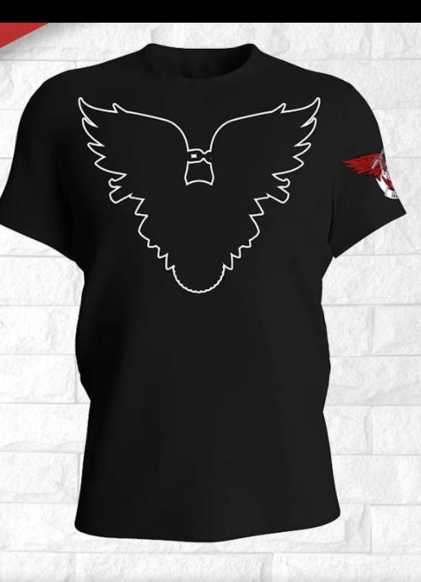 T Shirt V-Neck Outline Design MEN